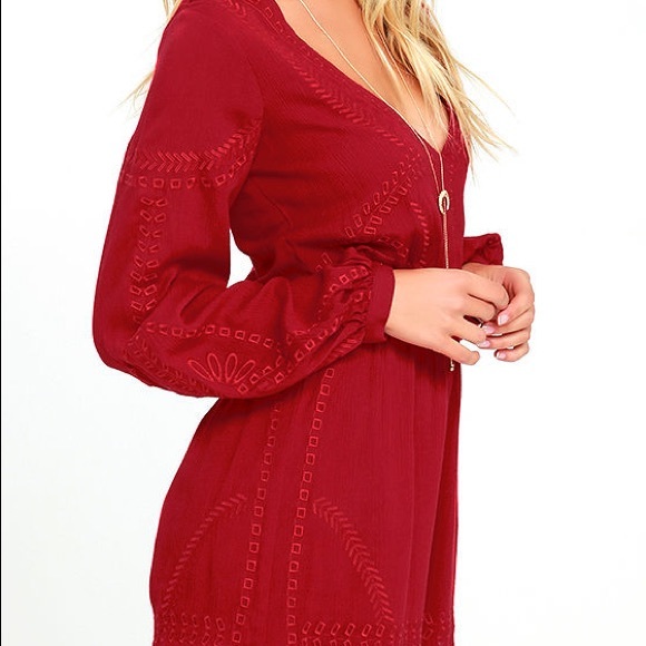 Red Embroidered Romper - Picture 3 of 7